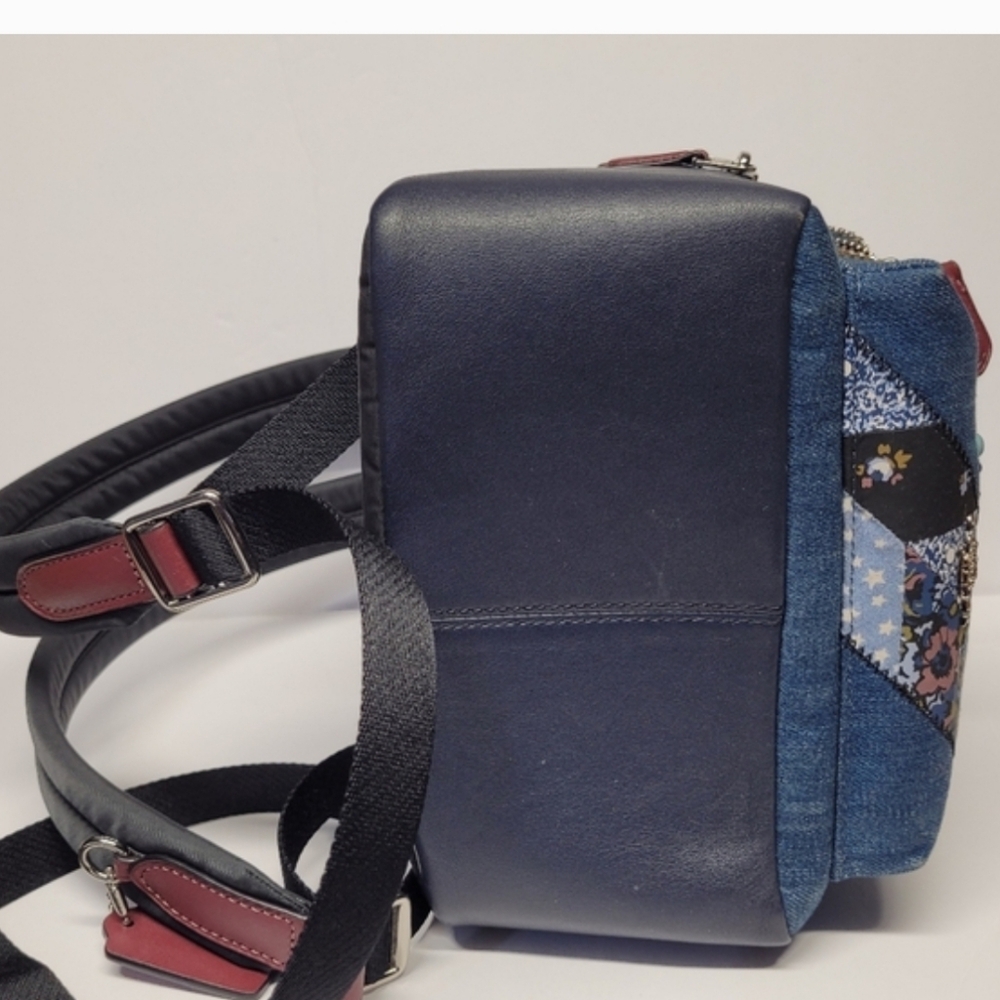 Coach Star Denim Patchwork Mini Backpack - Picture 8 of 10